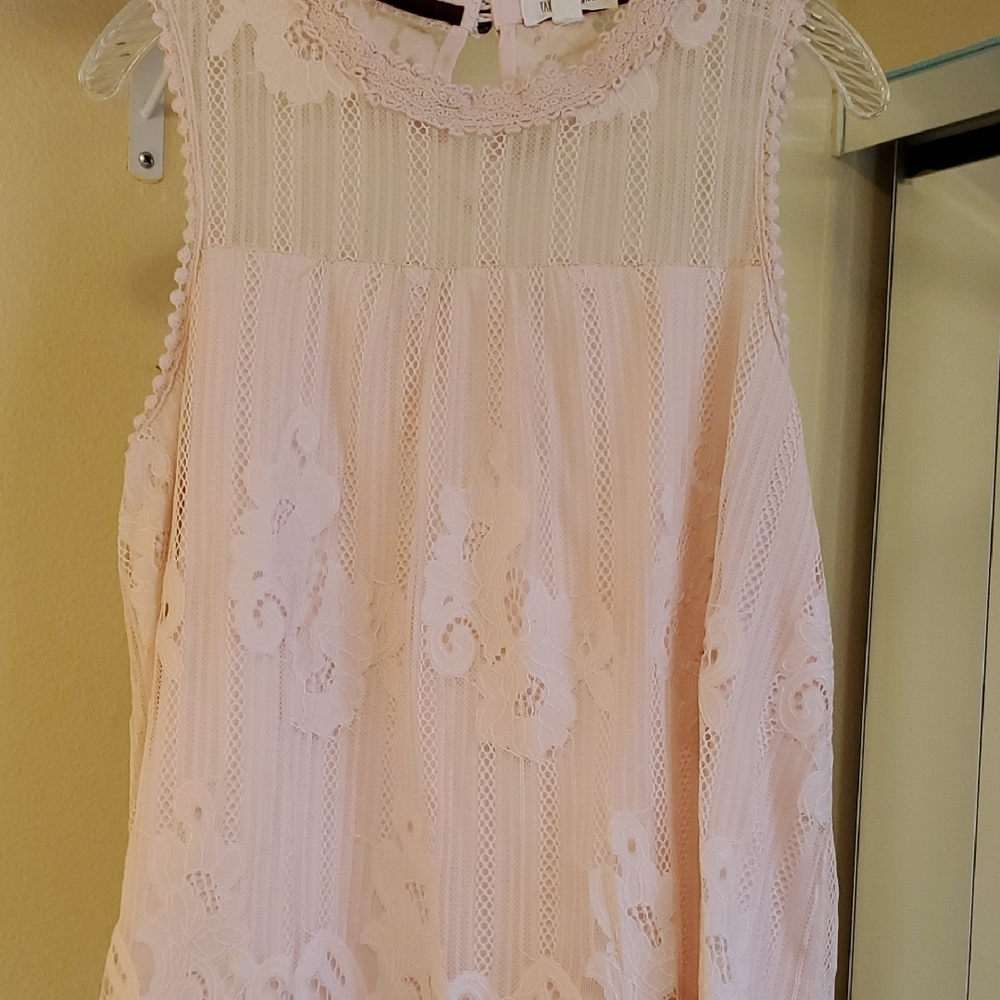 Taylor & Sage Blush Lace Top Sx Xlrg